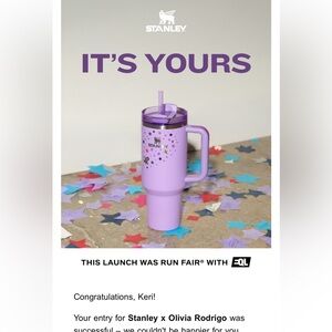 Stanley x Olivia Rodrigo tumbler. IN HAND AND READY TO SHIP